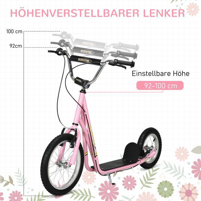 Image du produit Swisshandel24 trottinette avec freins 16/12 pouces trottinette Cityroller enfants Kickboard pour 5+ ans