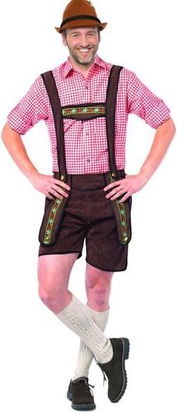 Actual product image PartyChimp Lederhose Johann dark brown short size M (M)