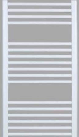 Actual product image Thermrad Towel radiator BASIC-6mm 4 pieces ½" holes and centre holes. 755X500mm White Ral 9