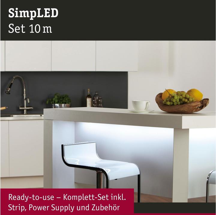 Actual product image Paulmann LED StripsSimpLED complete set (Daylight, 1000 cm, Indoor)