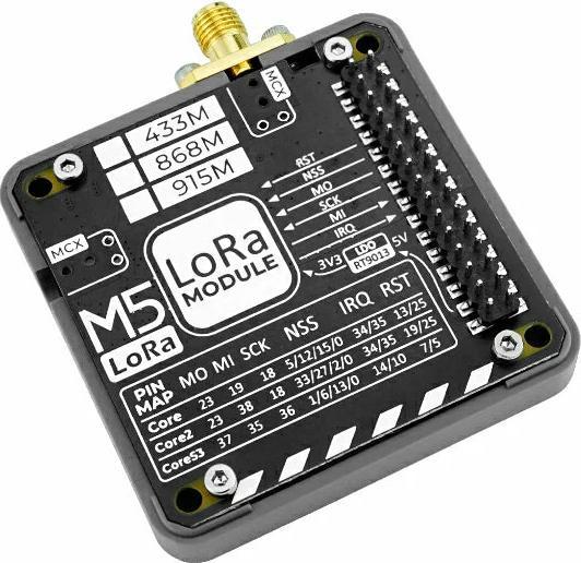 Actual product image M5Stack LoRa 868MHz module V1.1 with antenna