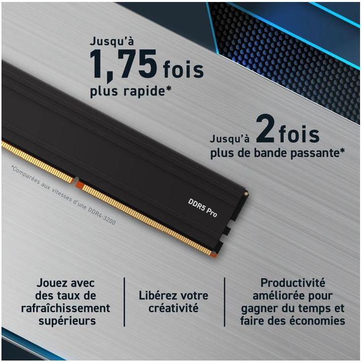 Actual product image Crucial Pro (1 x 48GB, 5600 MHz, DDR5 RAM, U-DIMM)