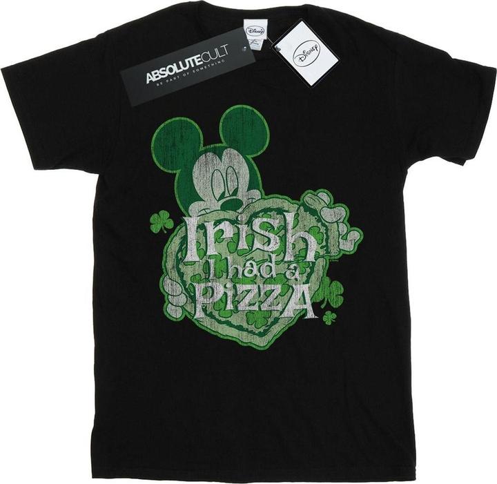 Immagine prodotto Disney Mickey Mouse Shamrock Pizza Maglietta Ampia Donna (S)