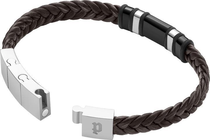 Produktbild Police Wavebreaker (19 cm, Edelstahl/Leder)