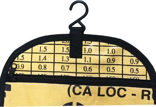 Actual product image Bekos Upcycling - Hanging Wash Bag from Recycled Fish Food Bags White