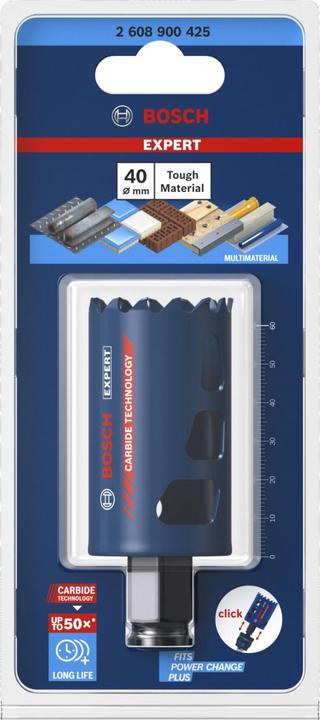 Produktbild Bosch Professional Zubehör EXPERT Tough Material Lochsäge, 40 x 60 mm (40 Millimeter)