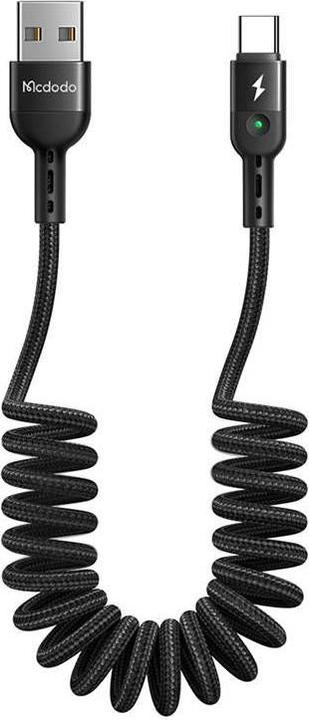 Produktbild Mcdodo USB Spring Cable to USB-C Omega CA-6420 1.8m (Black) (1.80 m, USB 3.0)