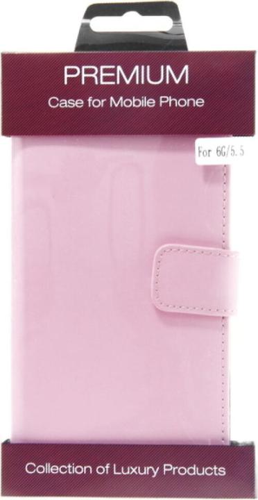 Actual product image NoName Slim Leather Book Case for iPhone 6 Plus - pink 4250710556335 (Apple iPhone 6 Plus)