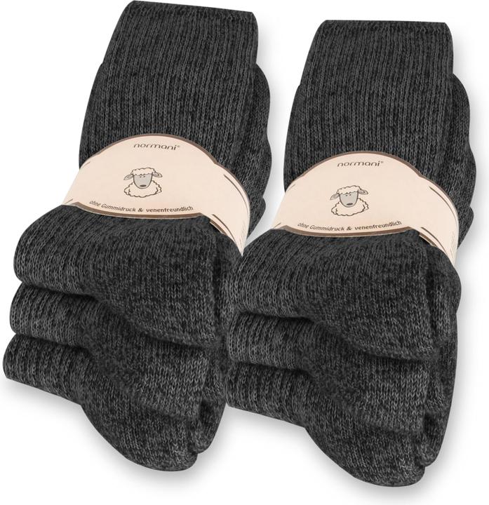 Normani 6 Paar Norweger-Schafwollsocken
