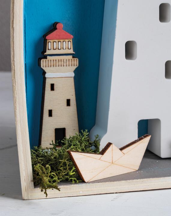 Produktbild Rayher Holz Streuteile "Leuchtturm & Co"