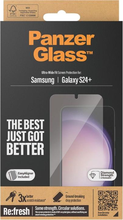 Actual product image PanzerGlass Ultra-Wide Fit (1 Piece, Samsung Galaxy S24+)
