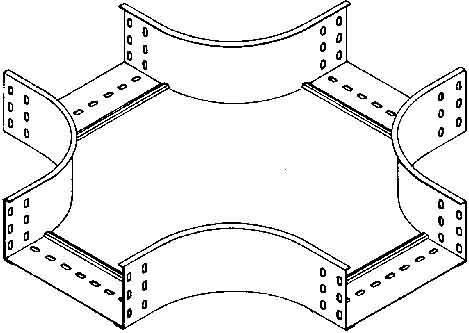 Produktbild Niedax NIE RKS 85.200 Kreuzung 85x202 mm m.ungelochten Seitenholmen bandverzinkt (8.50 cm)