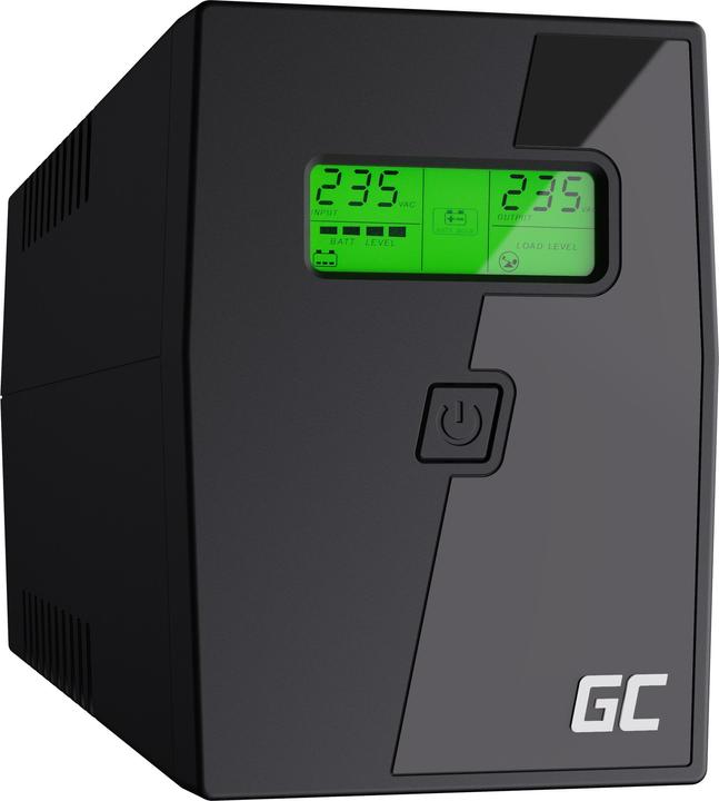 Produktbild GreenCell 600VA 360WÜberspannungsschutz 230V Black (0.60 VA, 360 W, Line-Interaktiv USV)