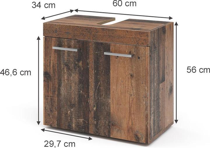 Image du produit Vichy Waschbeckenunterschrank Luna, Oldstyle, 60 x 56 cm
