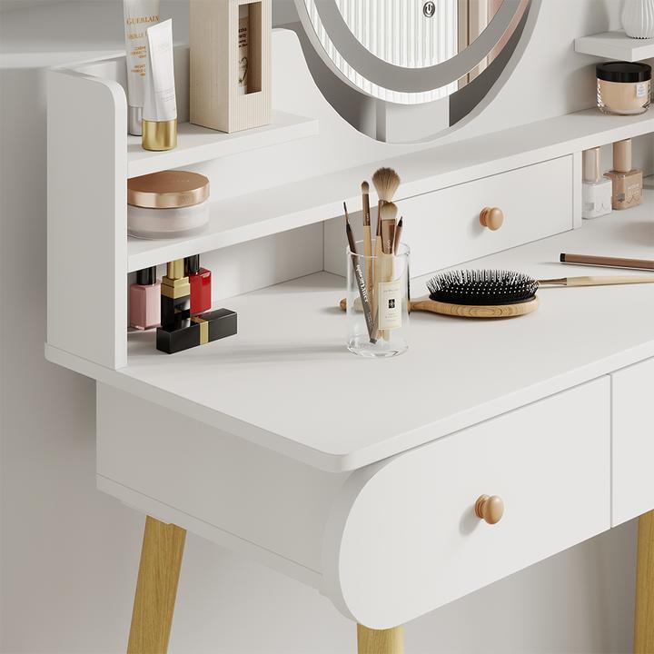 Actual product image Vicco Edda with stool and lighting (100 x 40 x 76 cm)