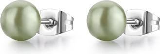 Produktbild Sagapo S'AgapÃµ - Charming steel earrings with a green pearl Wisdom SWI29