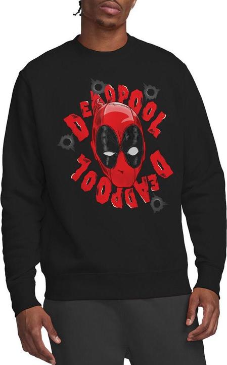 Actual product image Deadpool Unisex Adult Head Sweatshirt (XL)