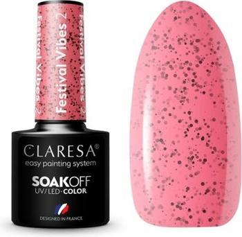 Image du produit Activeshop Vernis à ongles UV Festival Vibes 5ml Claresa - Lot de 2 (Orange, Vernis couleur)