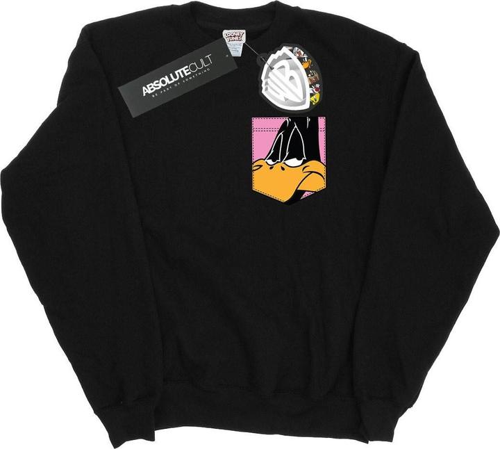 Immagine prodotto Looney Tunes Daffy Duck Face Faux Pocket Felpa Uomo (XL)