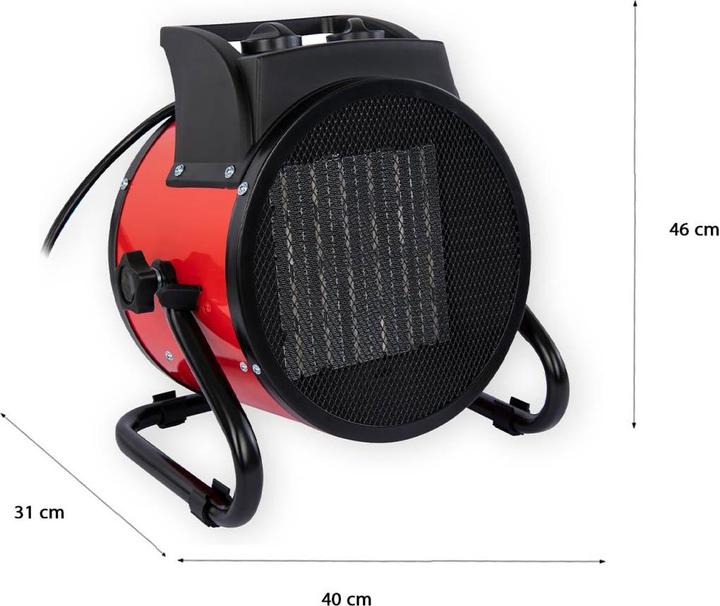 Produktbild Grafner Elektroheizer Heizlüfter Bauheizer 9000 Watt 9kw 400V Heizstrahler (9000 W)