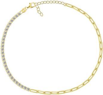 Brilio Silver - Sparkling gold plated bracelet with zircons BRC68Y