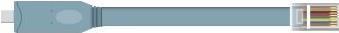 Actual product image Delock USB-C to RJ-45 console cable, 1m (1 m, USB 2.0, USB 1.1, USB 3.0)