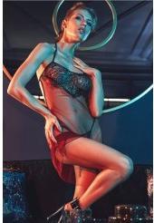 Image du produit Anais Robe lingerie rouge et noire Fantasme - - L/XL - Rouge (XL)