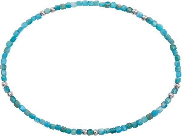 Actual product image HCA Armband - "Harmony of nature" - Apatit - Edelstahl (17 cm, Gemstone combined with stainless steel spheres)