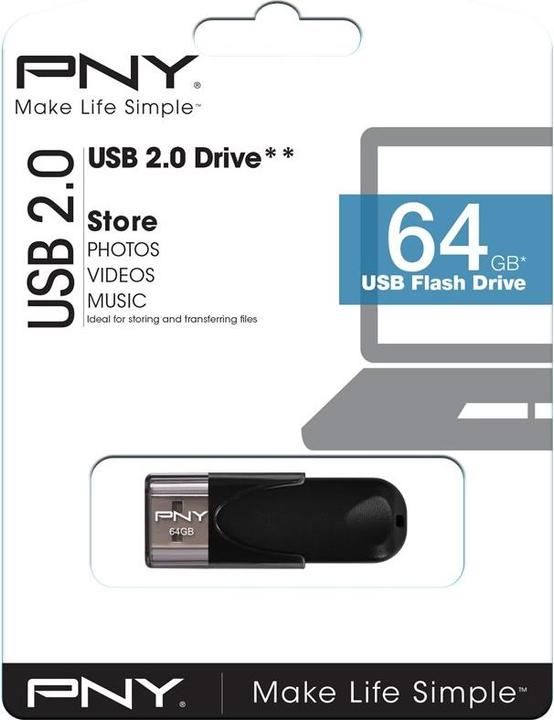 Image du produit PNY Attaché 4 (64 Go, USB-A, USB 2.0)