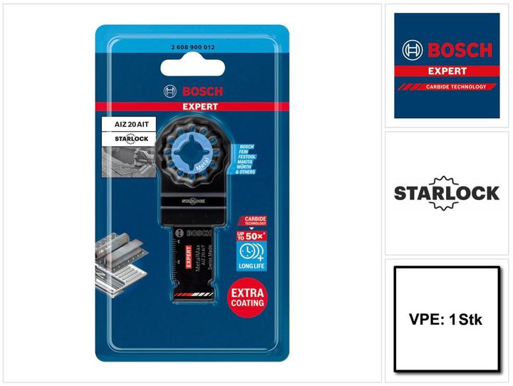 Produktbild Bosch Professional Zubehör EXPERT MetalMax AIZ 20 AIT Blatt für Multifunktionswerkzeuge, 40 x 20 mm