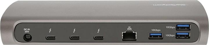 Produktbild StarTech com TB4CDOCKUE, Cablato, Thunderbolt 4, 96 W, 10,100,1000 Mbit/s, Nero, Grigio, MMC, MicroS (Thunderbolt, 3 Ports)