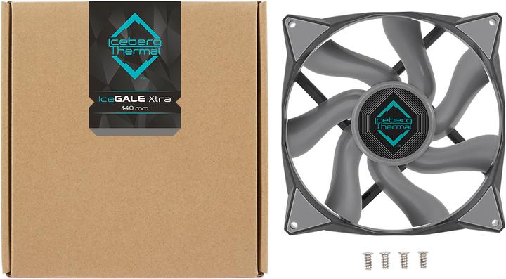 Produktbild Iceberg Thermal IceGALE Xtra Computergehäuse Ventilator 14 cm Grau 1 Stück(e) (140 mm, 1 x)