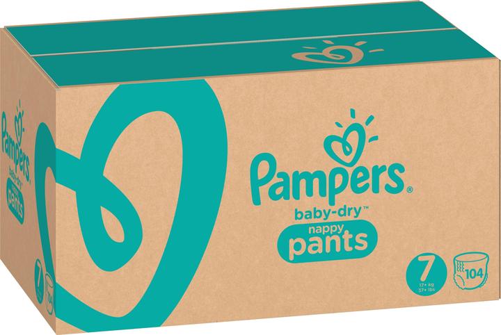 Produktbild Pampers Baby-Dry Pants (Gr. 7, Monatsbox, 104 Stück)