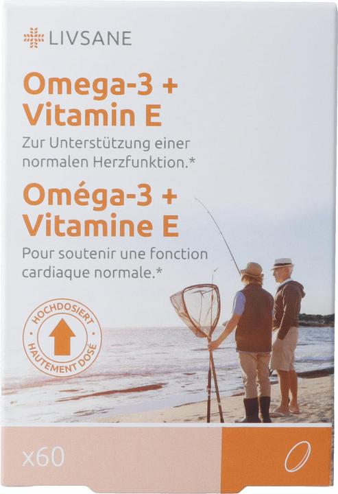 Livsane Omega-3 + Vitamin E CH Version Kaps (60 Stück, Kapseln, 112 g)