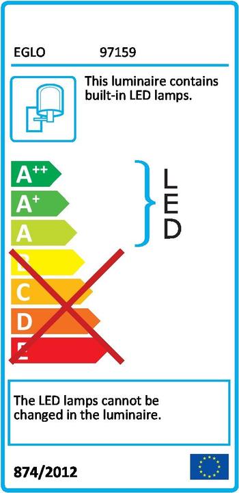 Energy Label EGLO LED wall light (1200 lm, IP44)