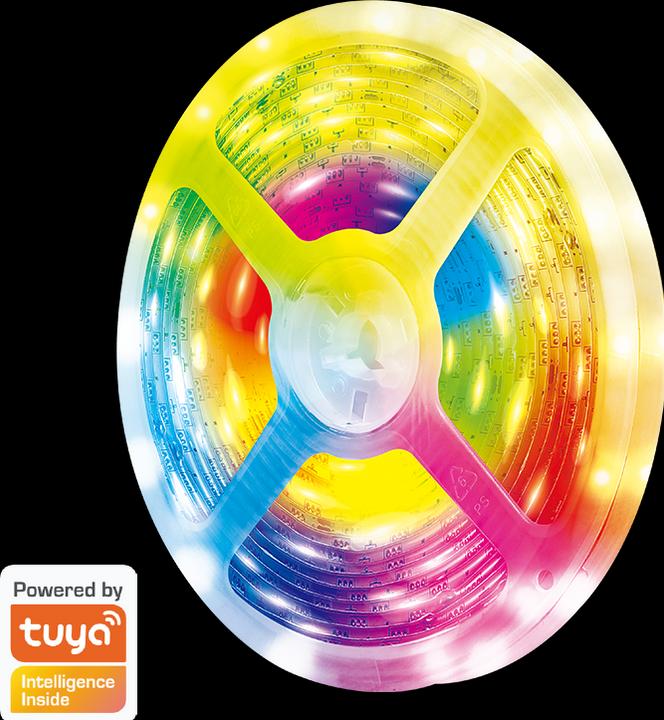 Produktbild LogiLink Wi-Fi Smart RGB-LED-Band, selbstklebend, Tuya kompatibel, 5 m (500 cm, Indoor)