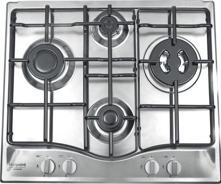 Actual product image Hotpoint PCN 642 T/IX/HAR Stainless steel Built-in hob 60 cm Gas 4 Cooker(s)