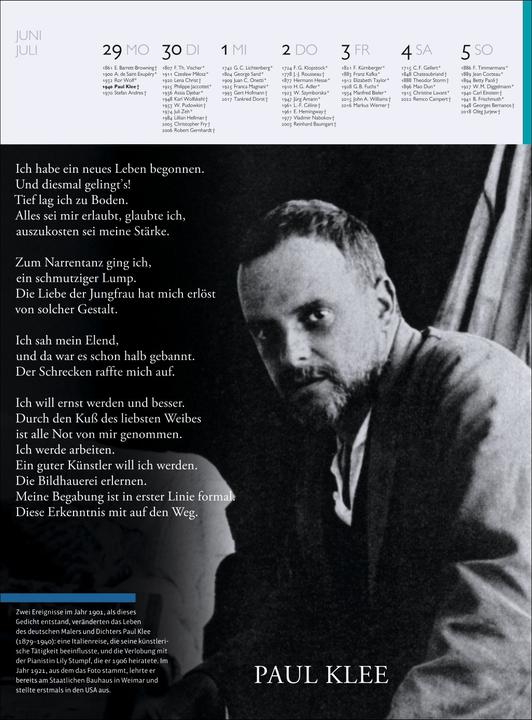 Immagine prodotto Der Literatur Kalender Wochenkalender 2026 (Tedesco)