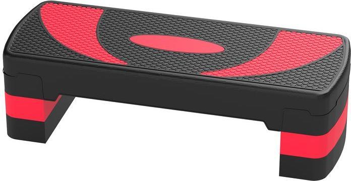 Image du produit Swisshandel24 Steppbrett Aerobic-Stepper höhenverstellbar mit 3 Stufen (10/15/20 cm) Rot