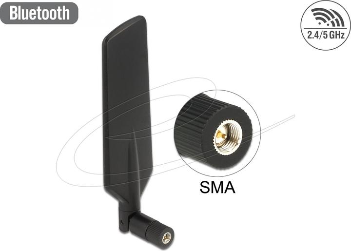 Actual product image Delock LTE/HSPA/GSM antenna, SMA connector, black (5G, GSM)