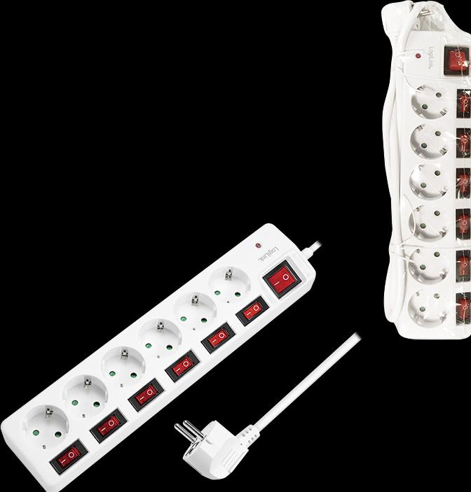 Actual product image LogiLink 6x CEE 7/3 (6 x, CEE 7/3, 1.50 m)