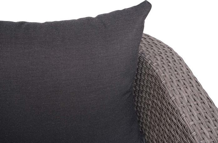 Image du produit Swisshandel24 3in1 Set, Garden/Lounge Set Sun Island, rotin demi-rond en polypropylène filé - Gris, coussins anthr