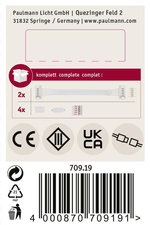 Actual product image Paulmann MaxLED Connector