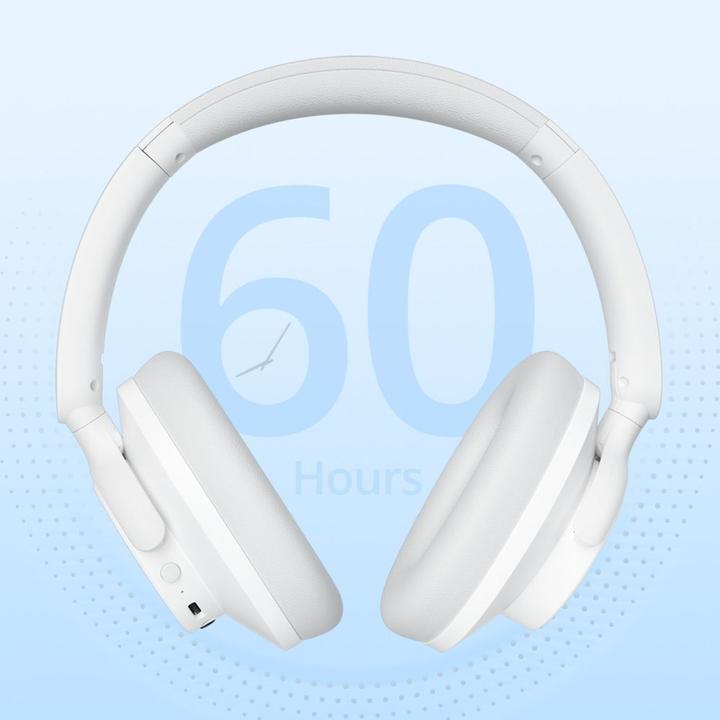 Actual product image Tronsmart Sounfii Q20 ANC On-Ear Bluetooth 5.3 Wireless Headphones - White (ANC, 60 h, Cable, Wireless)