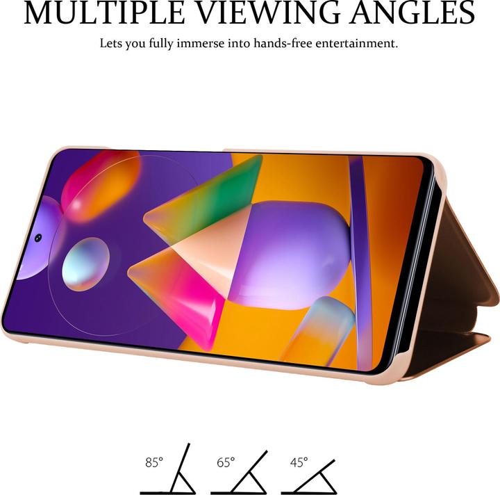 Actual product image Cadorabo Book Smart View Mirror Cover (Samsung Galaxy M31s)