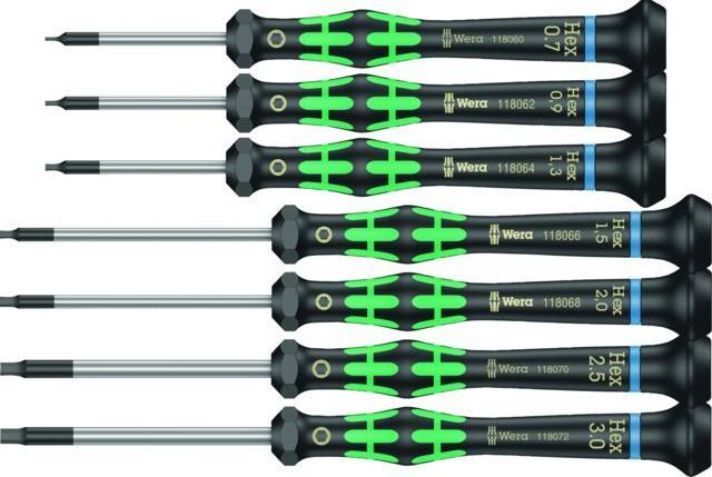 Actual product image Wera Kraftform Micro hexagonal electronic screwdriver set