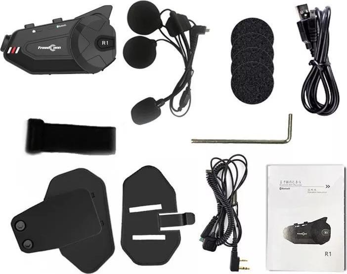 Actual product image FreedConn R1 PLUS E motorbike intercom Black (ANC, 4 h, Wireless)