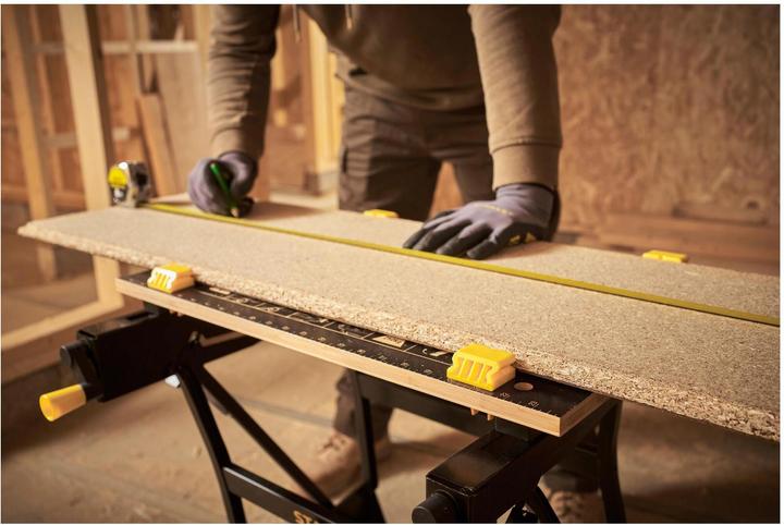 Actual product image Stanley Workmate with bamboo worktop and dual working height, loadable up to 250kg (50.50 cm, 54 cm)