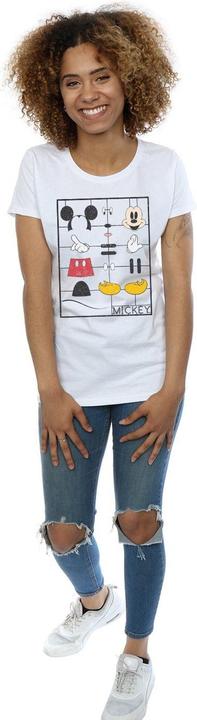 Actual product image Disney Womens/Ladies Mickey Mouse Construction Kit Cotton T-Shirt (L)