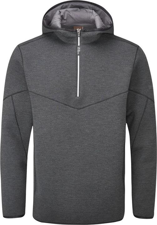 Actual product image Oscar Jacobson Mens Dayne Marl Quarter Zip Pullover Hoodie (XXL)